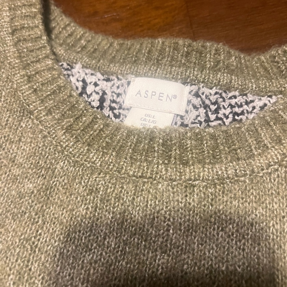 Charming Olive Sheep Pattern Sweater - image 8